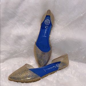 ✨3xHP✨ Jeffrey Campbell Gold Flats